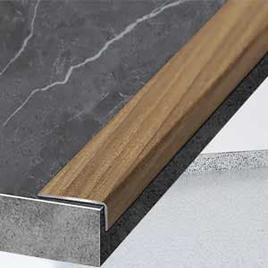 Aluminium Wood Effect Stair Nosing