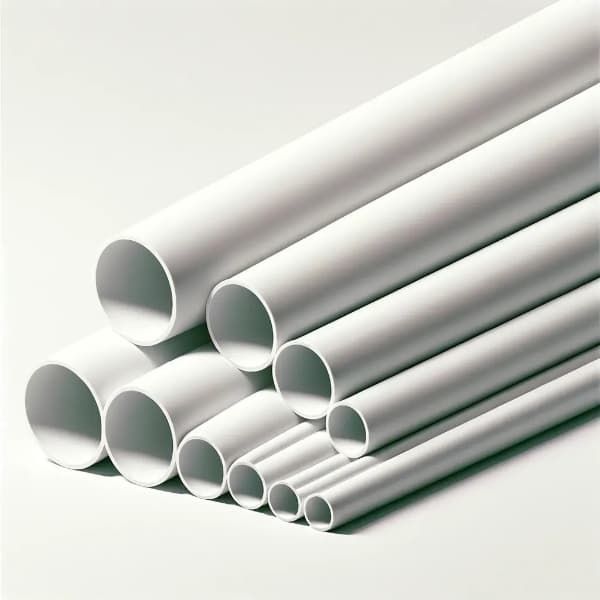1 Metre PVC Round Tube Lightweight, Rigid & Versatile