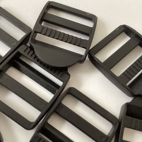 25mm Black Plastic Ladderlock Buckles for Strap Adjustment