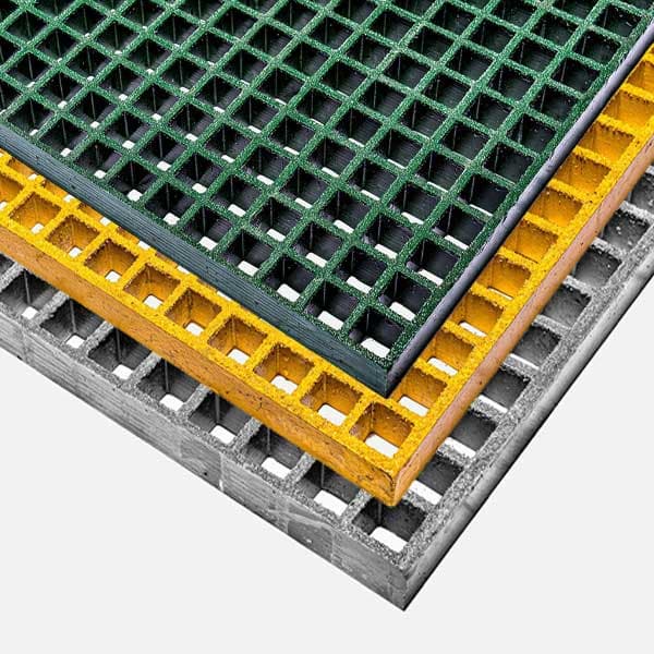 50mm Thick GRP Open Mesh Panels Lightweight & Slip-Resistant