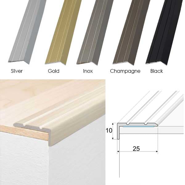 Self Adhesive Aluminium Stair Nosing for Step Edge Protection