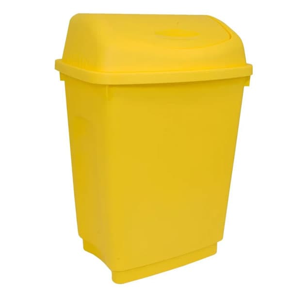 50 Litre Flip Top Bin Large Plastic Kitchen Waste Rubbish Bin Lid