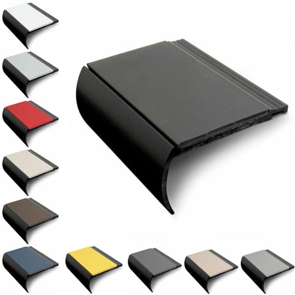 PVC Bullnose Stair Nosing Heavy Duty Hard Node PVC 72mm x 38mm