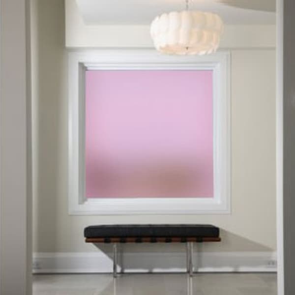 Plain Pink Frosted Window Film for Elegant Privacy Glass Window Panels