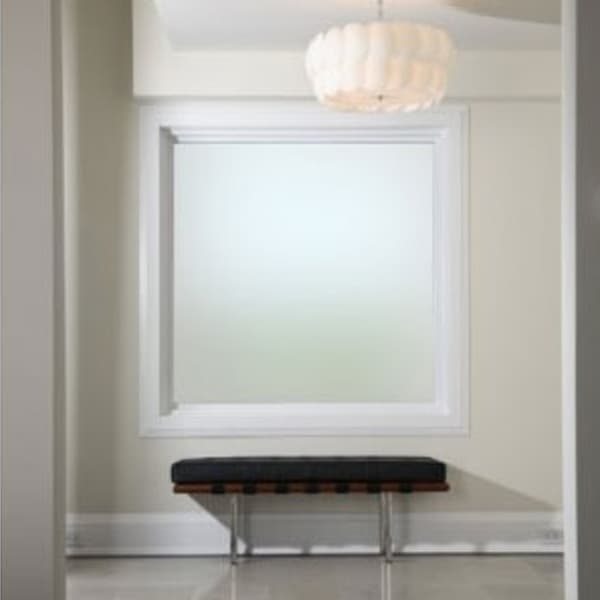 Plain White Frosted Window Film for Day & Night Privacy at Home