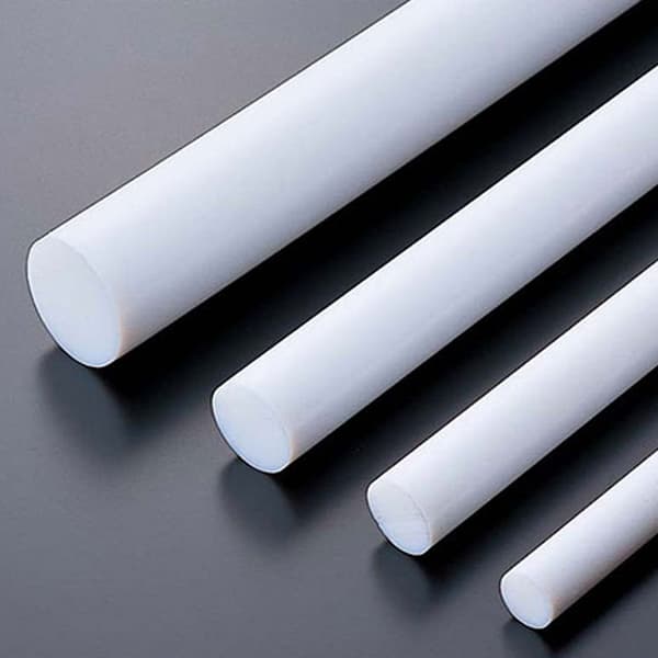 Natural PTFE Plastic Rod 4mm Dia Strong Chemical Resistant Plastic Bar
