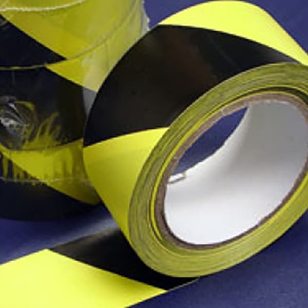 Self Adhesive PVC Hazard Warning Tape High Visibility Safety Roll
