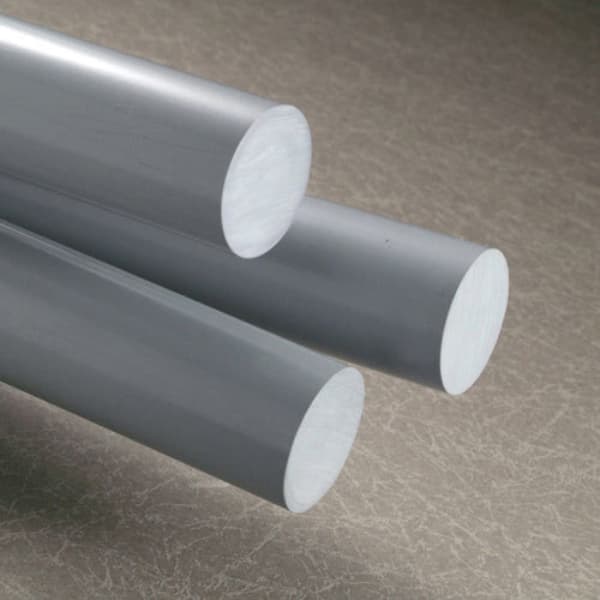 Grey PVC Plastic Rod 6mm Diameter for Engineering Applications