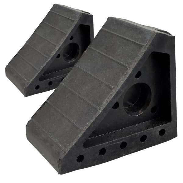 Heavy Duty Rubber Wheel Chock Non Slip Tyre Stop for Cars and Vans