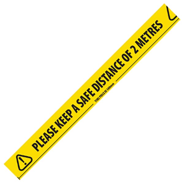 Social Distancing Self Adhesive Floor Tape 2 Metres Safety Marking