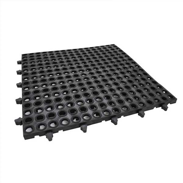 Black Tough Deck Tile Heavy Duty Interlocking Outdoor Deck Flooring