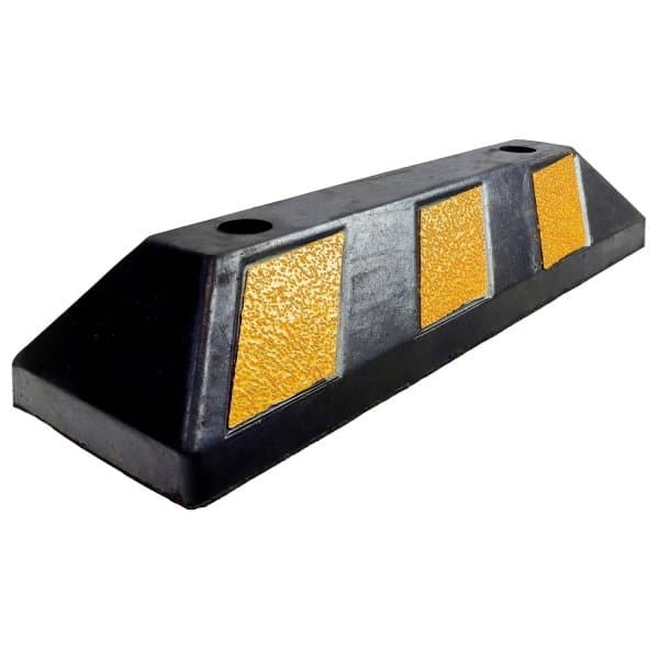 High Visibility Rubber Wheel Stop for Parking Safety & Vehicle Control