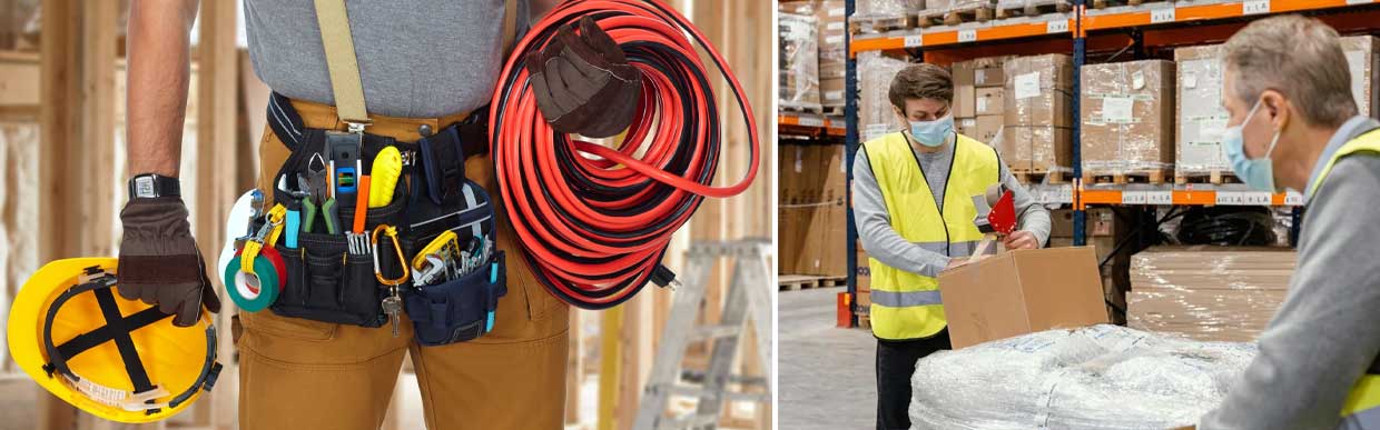 {siteName} – Industrial strength materials for UK businesses: packaging supplies, magnetic tape, and safety fasteners in a warehouse setting