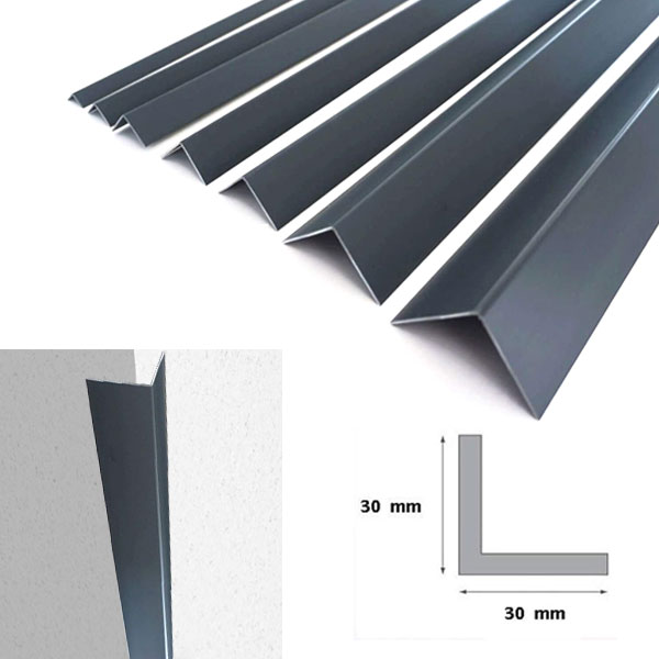 PVC Anthracite Corner Protector – Strong Wall Edge Guard for Interiors